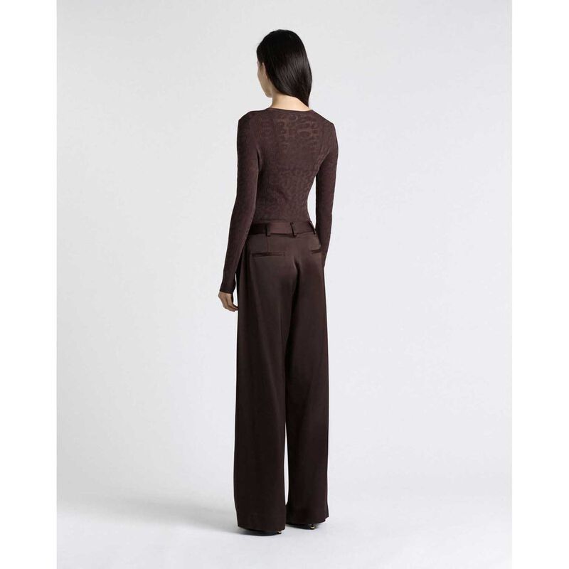 Cue Lace Knit Long Sleeve Tee image number 1